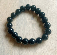 Large Black Tourmaline Beaded Bracelet