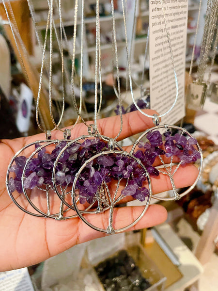 Amethyst Tree of Life Necklace