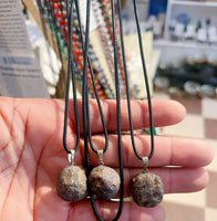 Rough Brazilian Garnet Necklace