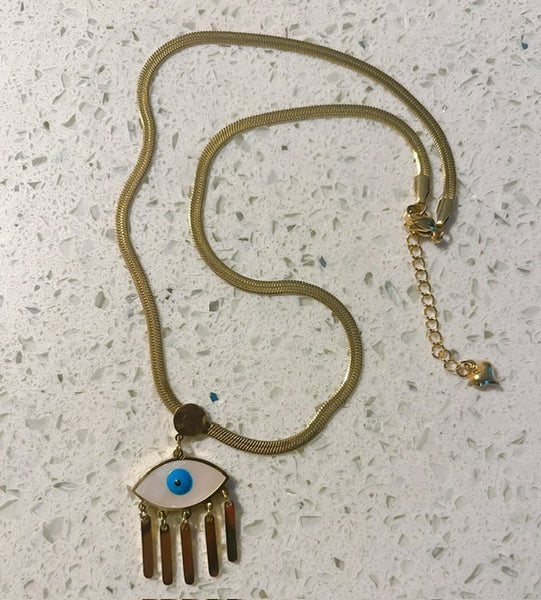 Stainless Steel Evil Eye Necklace