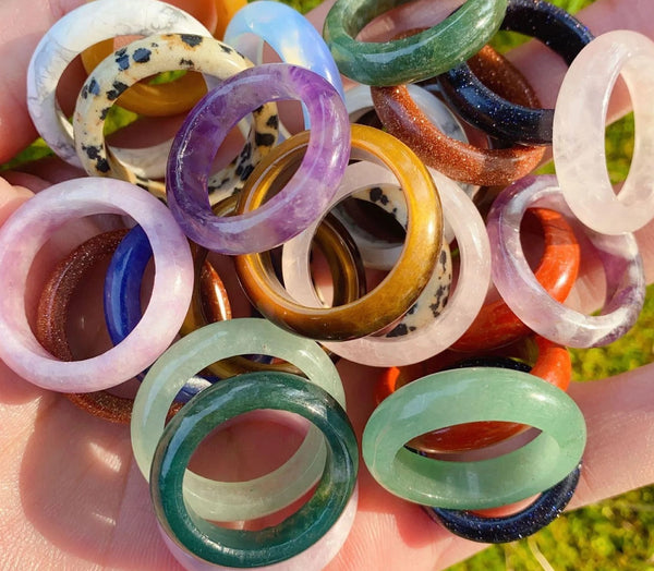 Assorted Gemstone Band Rings