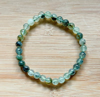 Small Prehnite with Epidote Bracelet