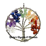 Seven Chakra Gemstone Tree Pendant