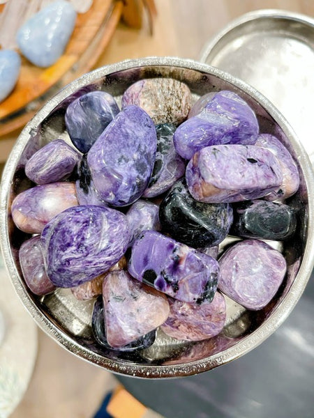 Rare Top Grade Tumbled Siberian Charoite