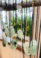 Rare Polished Prehnite with Epidote Necklace