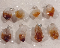 Small Rough Brazilian Citrine Pendant