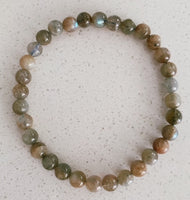 SMALL Madagascar Labradorite Beaded Bracelet