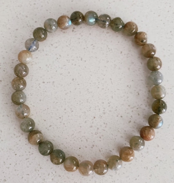 SMALL Madagascar Labradorite Beaded Bracelet