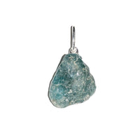 Rough Madagascar Blue Apatite Pendant