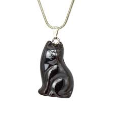 Hematite Cat Pendant (No Chain)