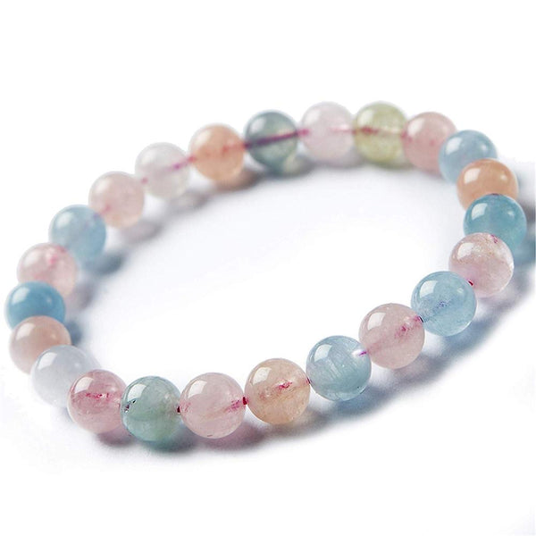 Medium Beaded Brazilian Morganite Bracelet