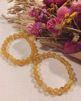 Premium Small Citrine Beaded Bracelet