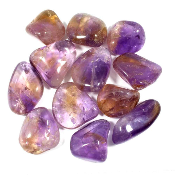 Tumbled Brazilian Ametrine (Amethyst & Citrine)