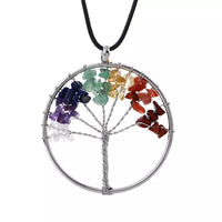 Seven Chakra Gemstone Tree Pendant