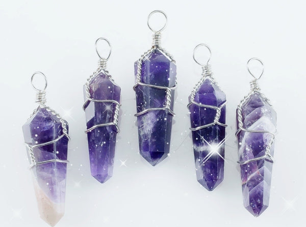 Amethyst Wire Wrapped Pendant